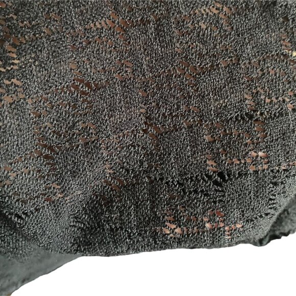 Free People Lace Daisy Eyelet Waist Cut Out Mini Dress-Black-Size 10-GUC - Picture 6 of 9